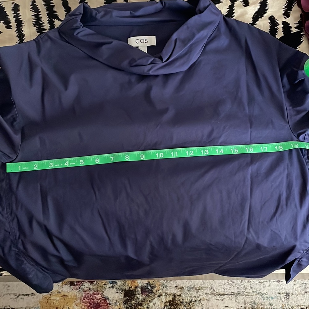 Cos navy roll neck tunic top, size 4 - Picture 7 of 7